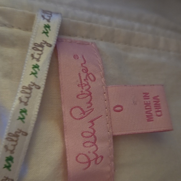 Lilly Pulitzer Floral Strapless Dress Pink Yellow Lime White Cotton sz 0 EUC - Picture 6 of 12
